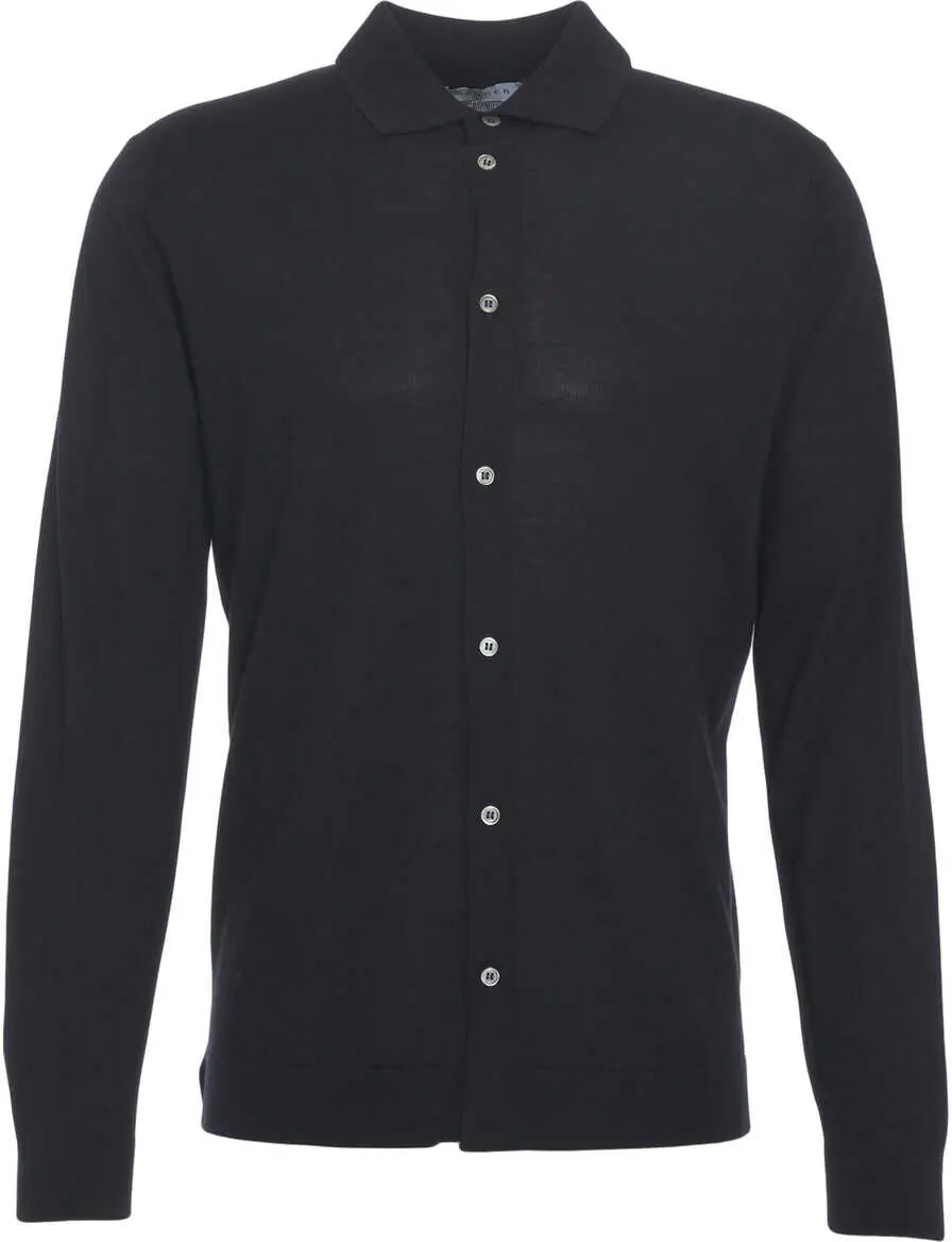 Camasi office Gender Knit virgin wool shirt Blue Barbati (BM 19030282) 2