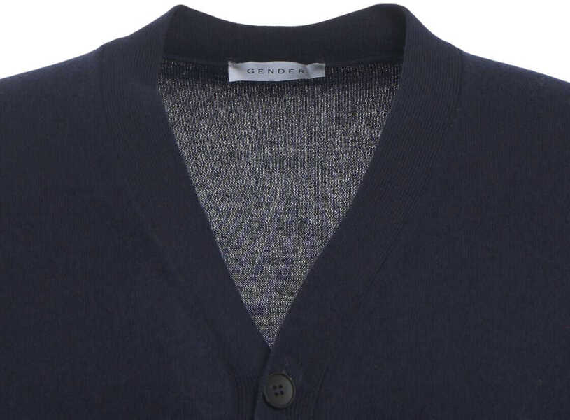 Cardigane Gender Cardigan with V-neck Blue Barbati (BM 19030288) 4