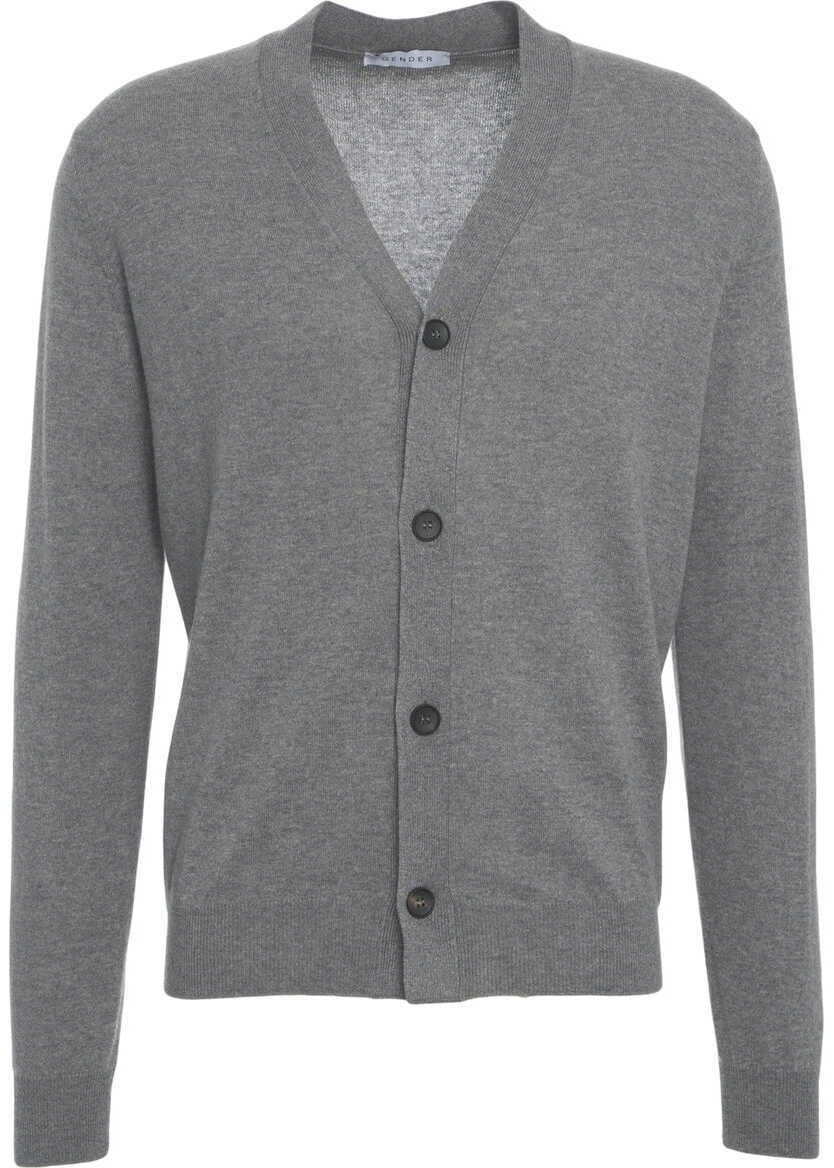 Cardigane Gender Cardigan with V-neck Grey Barbati (BM 19030288) 2
