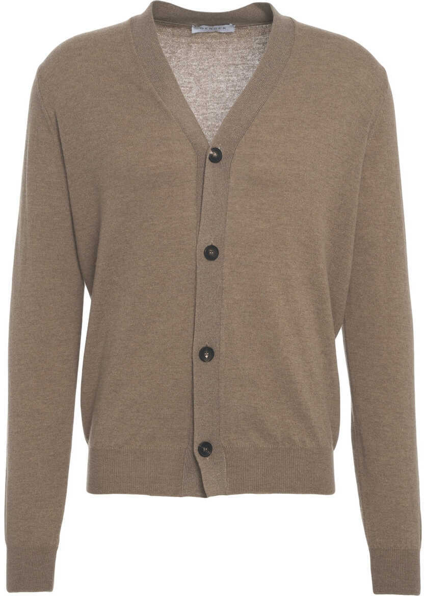 Cardigane Gender Cardigan with V-neck Brown Barbati (BM 19030288) 2