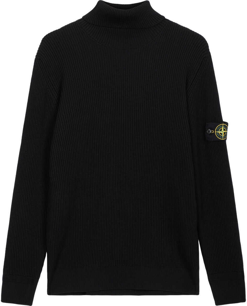 Pulovere Stone Island Turtleneck sweater with logo Black Barbati (BM 19030294) 2