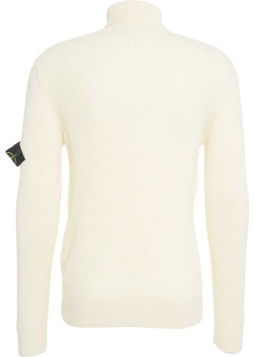 Pulovere Stone Island Turtleneck sweater with logo White Barbati (BM 19030294) 4