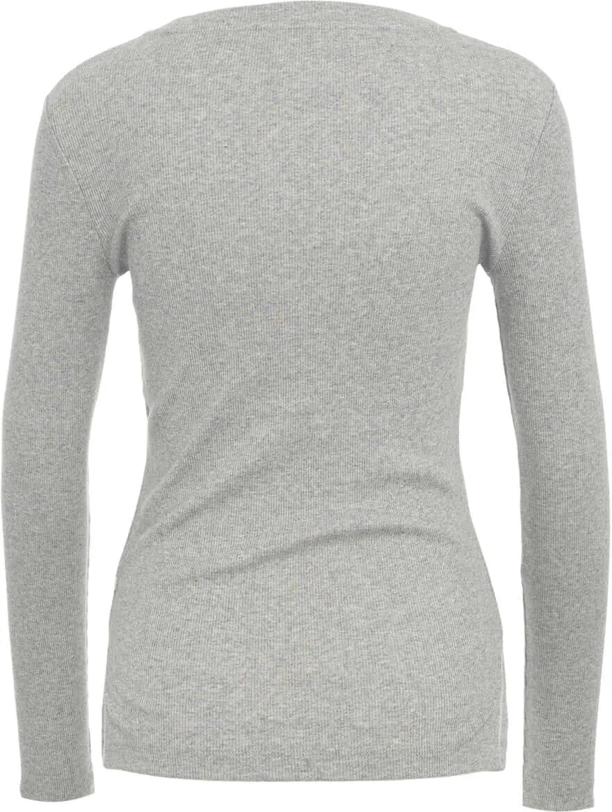 Tricouri CLOSED Ribbed t-shirt Grey Femei (BM 19030333) 4