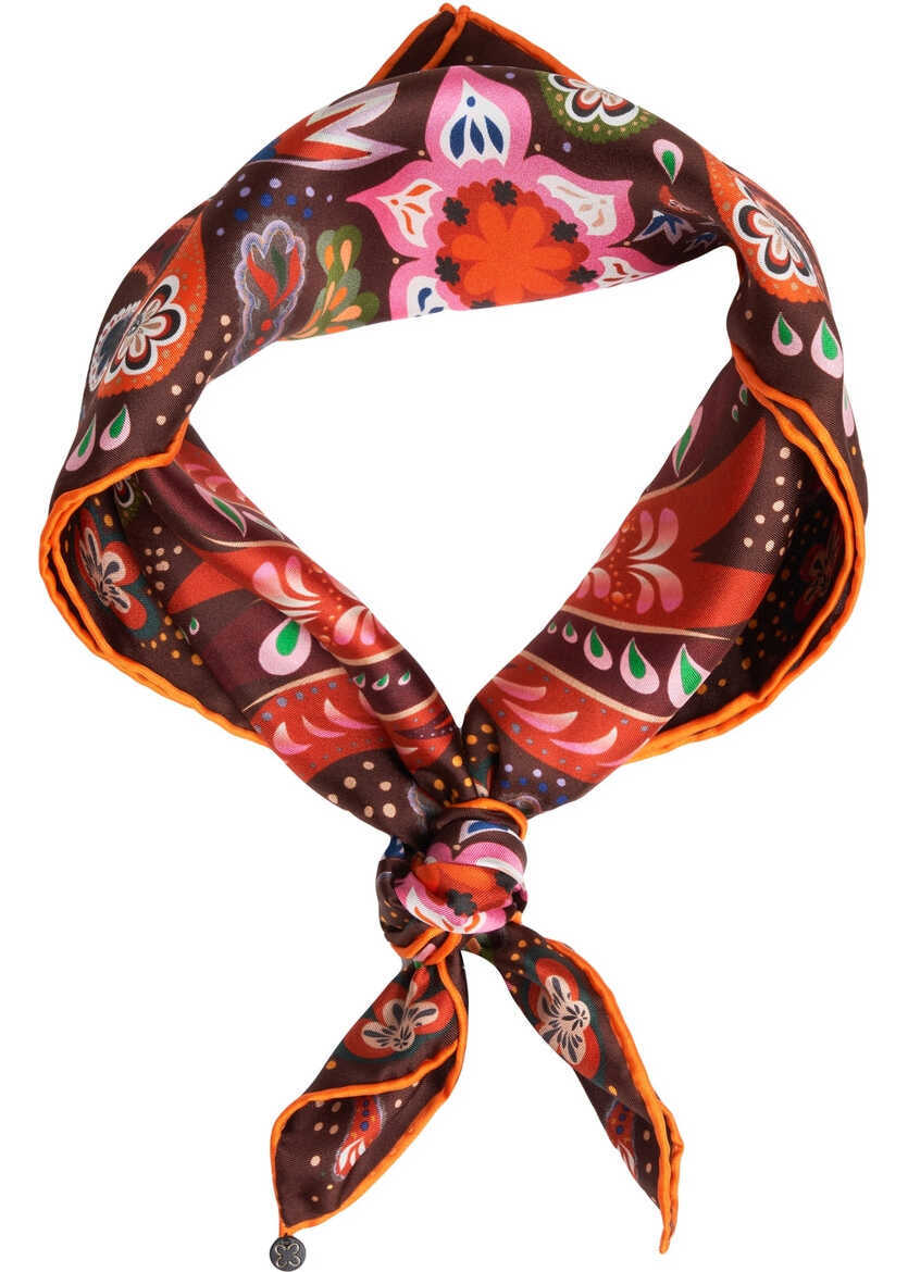 Esarfe Codello Foulard with floral print Brown Femei (BM 19030336) 2