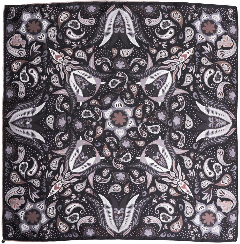Esarfe Codello Foulard with floral print Black Femei (BM 19030336) 4