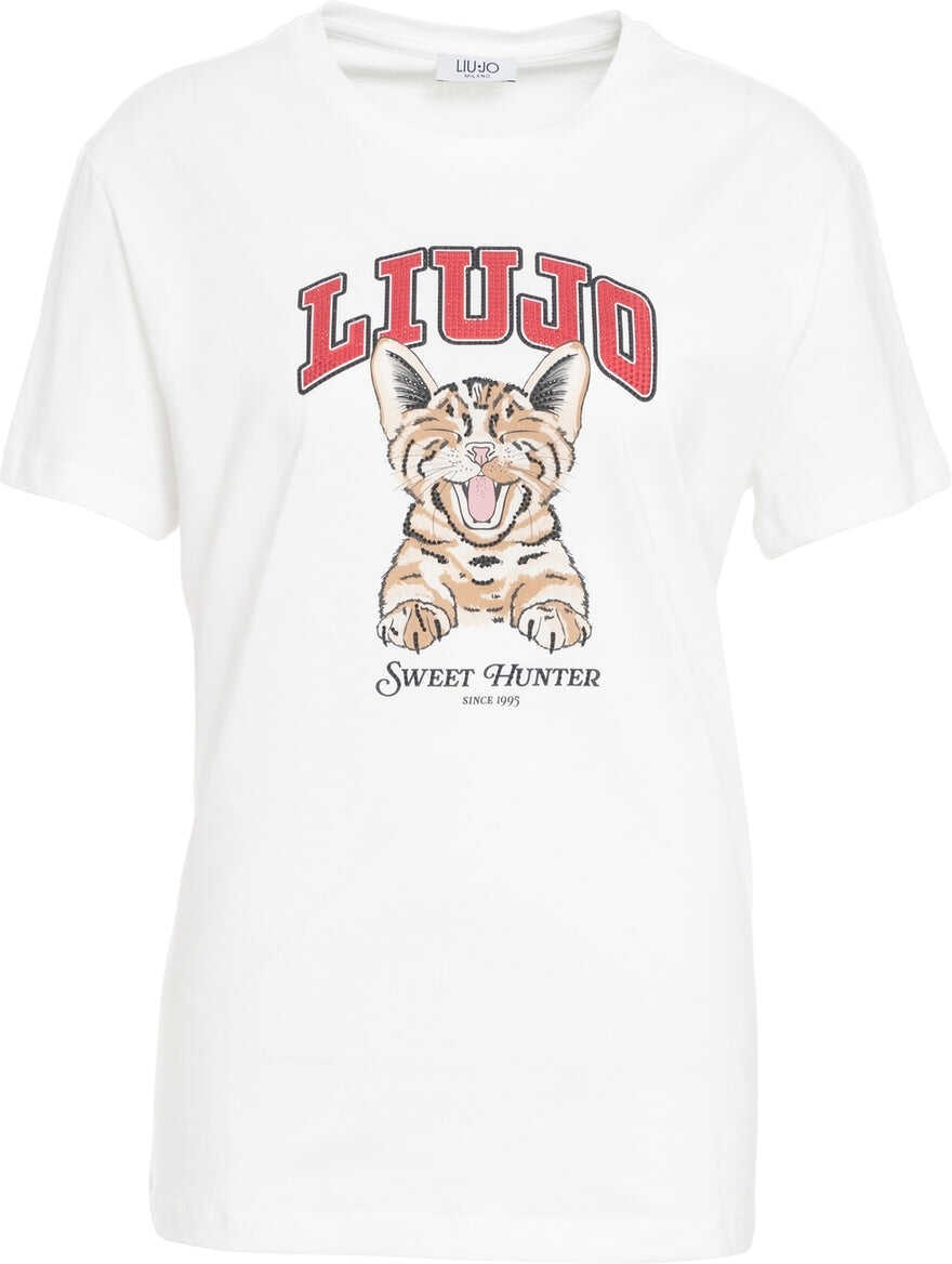 Tricouri Liu Jo T-shirt with print White Femei (BM 19030345) 2