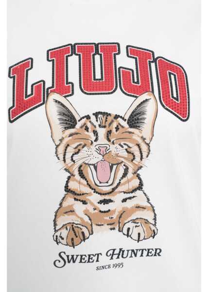 Tricouri Liu Jo T-shirt with print White Femei (BM 19030345) 4