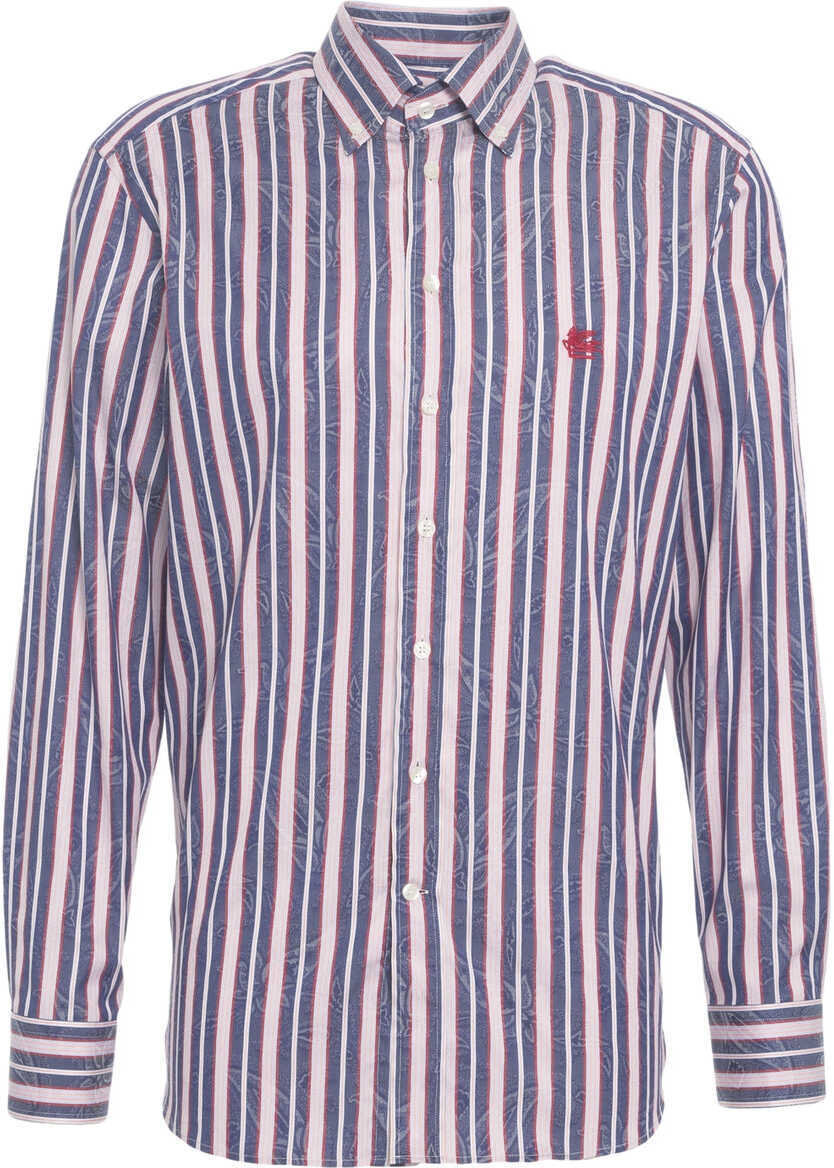 Camasi office ETRO Striped shirt with logo embroidery Multicolor Barbati (BM 19030348) 2