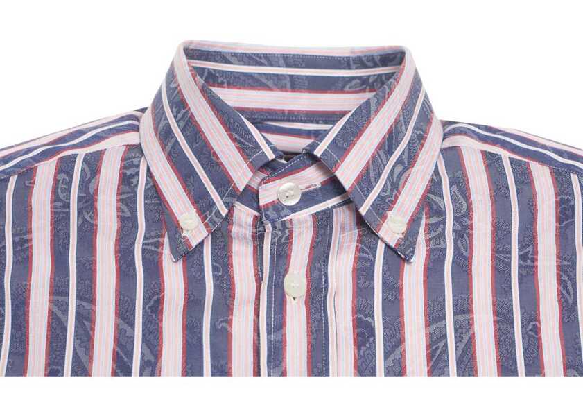 Camasi office ETRO Striped shirt with logo embroidery Multicolor Barbati (BM 19030348) 4