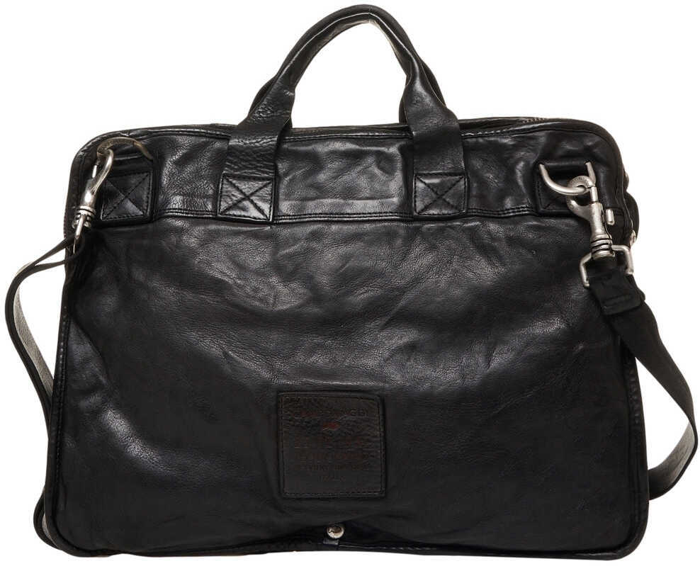Genti de laptop & serviete CAMPOMAGGI Leather briefcase Black Barbati (BM 19030354) 5