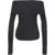Thom / Krom Top with off-the-shoulder neckline Black