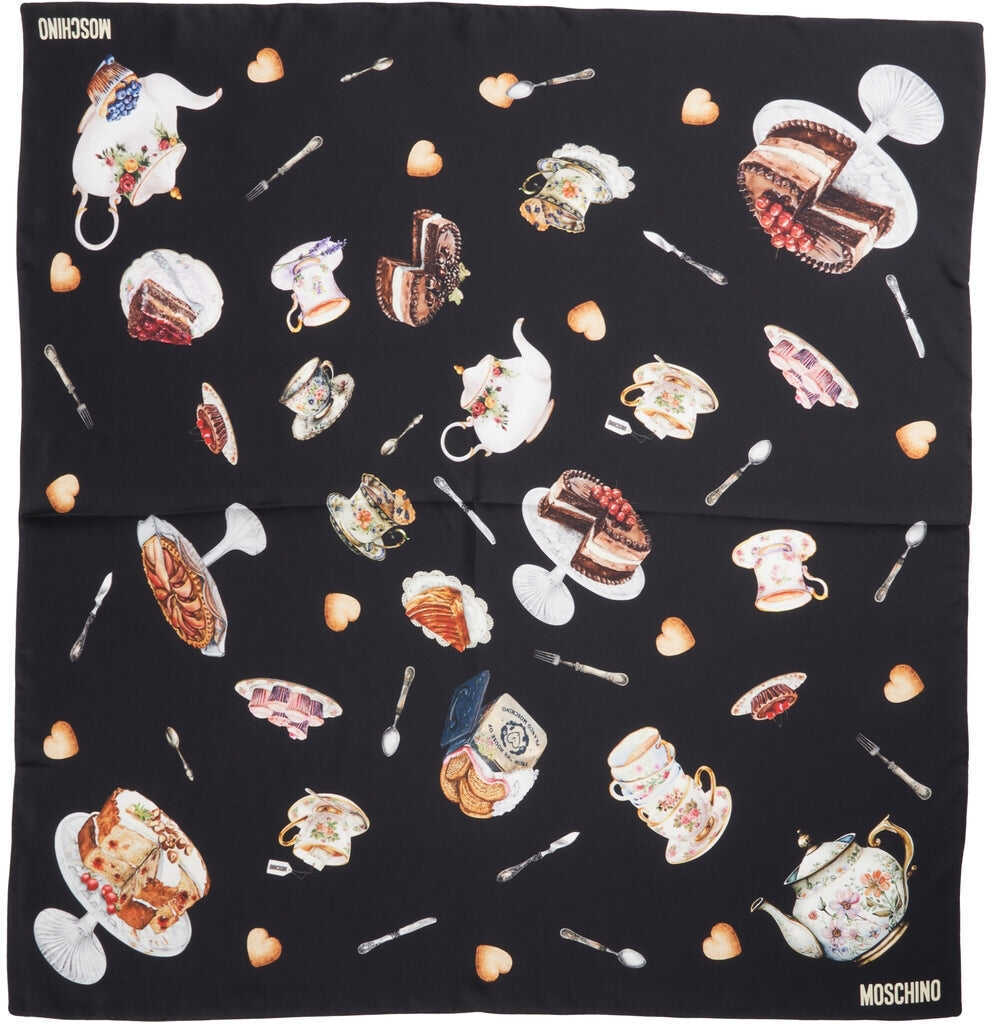 Esarfe Moschino Foulard made of silk Black Femei (BM 19030369) 3