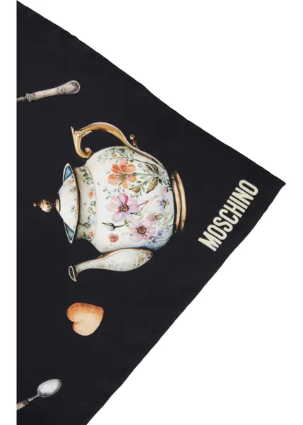 Esarfe Moschino Foulard made of silk Black Femei (BM 19030369) 4