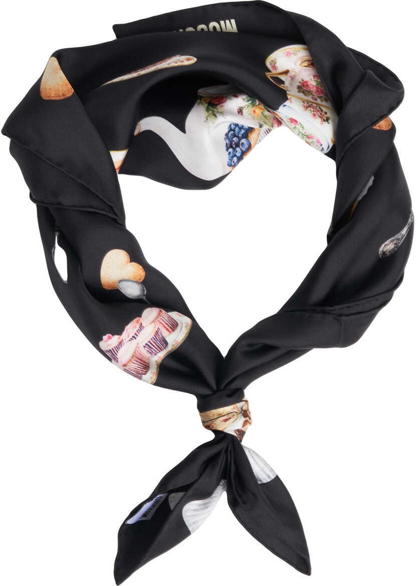 Esarfe Moschino Foulard made of silk Black Femei (BM 19030369) 1