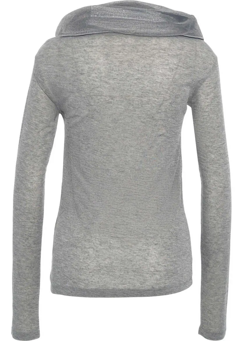 Tricouri 8PM T-shirt with cowl neck Ophelia Grey Femei (BM 19030384) 3