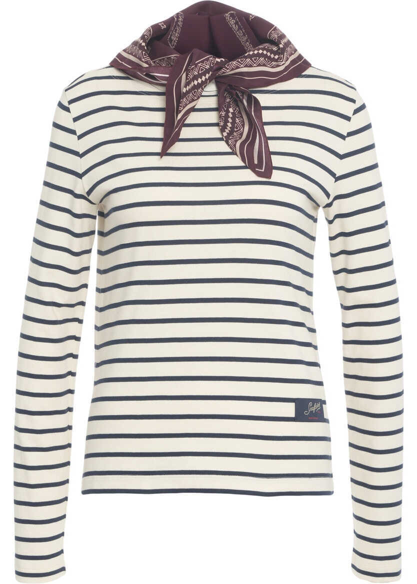 Tricouri SEAFARER Striped t-shirt White Femei (BM 19030393) 2