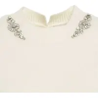 Maiouri Dama - Maiouri Semicouture Knit top with rhinestone application White Femei (BM 19030399) - B-mall.ro