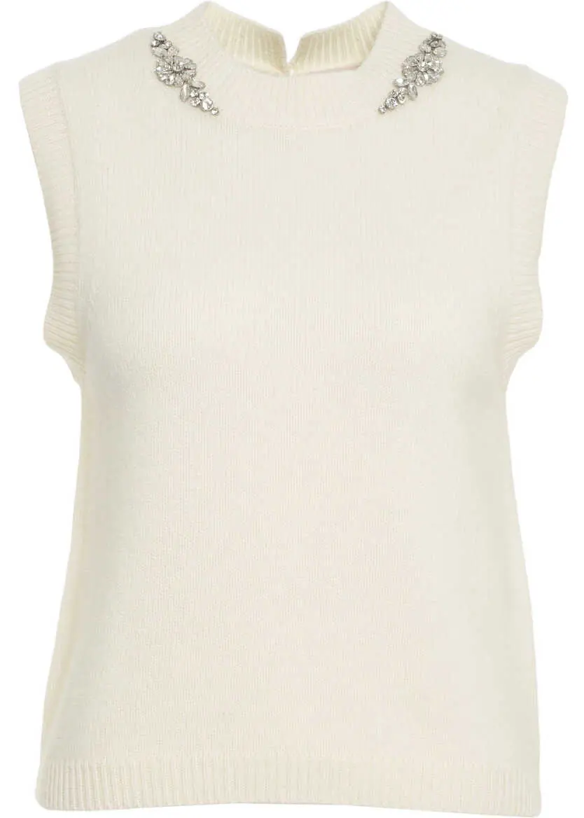 Maiouri Semicouture Knit top with rhinestone application White Femei (BM 19030399) 1