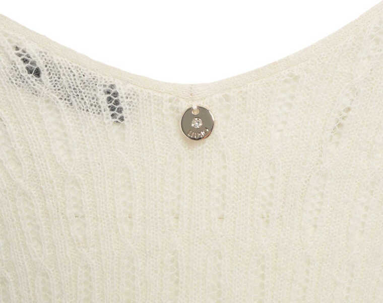 Maiouri Liu Jo Knit top with v-neck White Femei (BM 19030423) 5