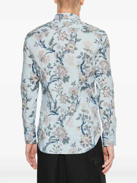 Camasi office ETRO Shirt with floral print White Barbati (BM 19030429) 4