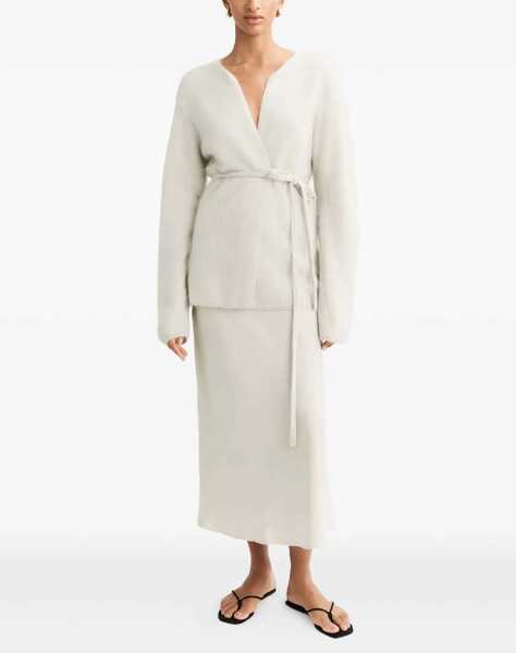 Cardigane Soft Goat Brushed cashmere cardigan Beige Femei (BM 19030441) 2