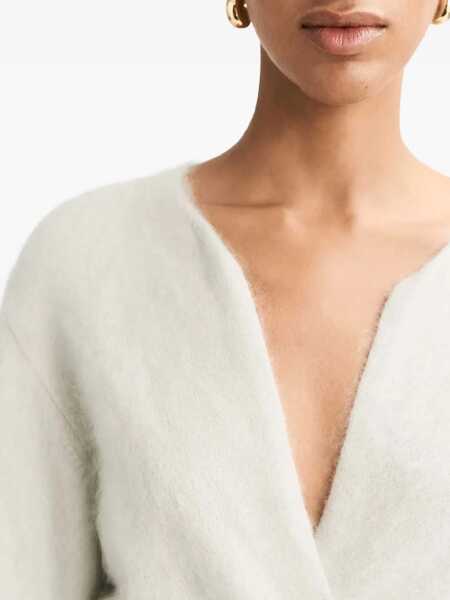 Cardigane Soft Goat Brushed cashmere cardigan Beige Femei (BM 19030441) 5