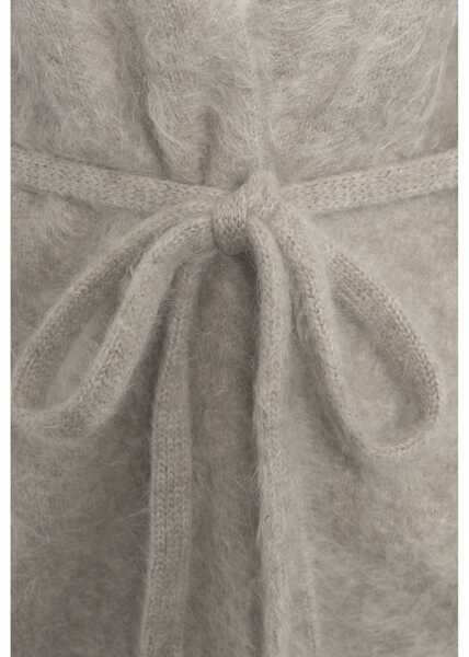 Cardigane Soft Goat Brushed cashmere cardigan Grey Femei (BM 19030441) 5