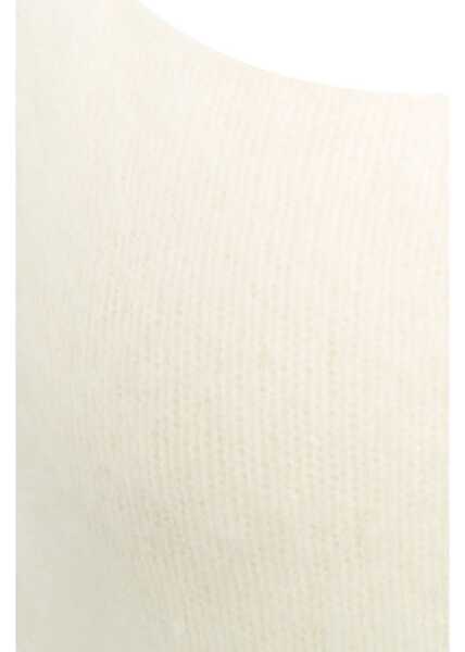 Maiouri Soft Goat Brushed cashmere singlet White Femei (BM 19030450) 4