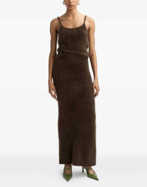Fuste lungi Soft Goat Brushed cashmere skirt Brown Femei (BM 19030456) 2