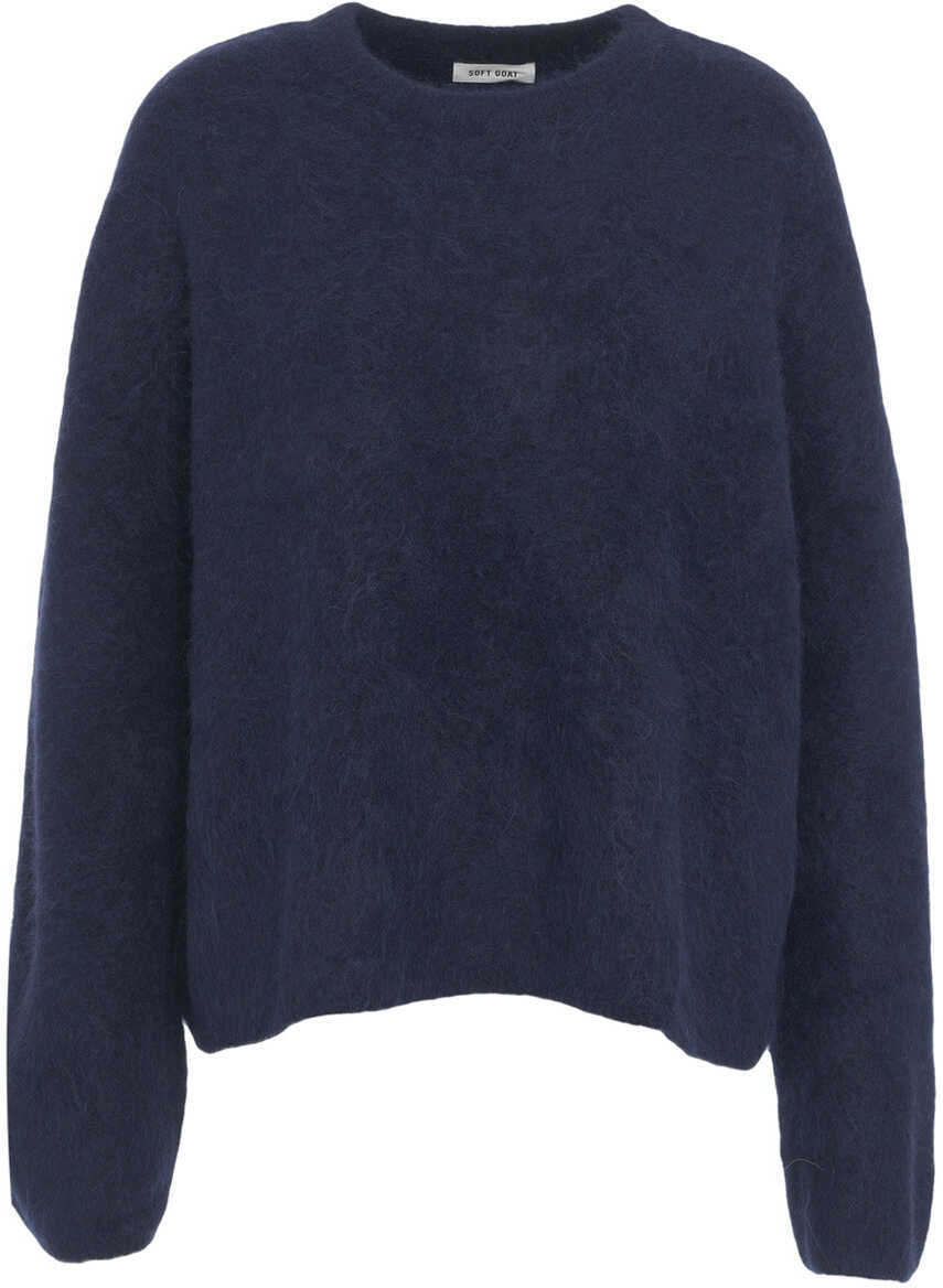 Pulovere Soft Goat Brushed alpaca sweater Blue Femei (BM 19030462) 1