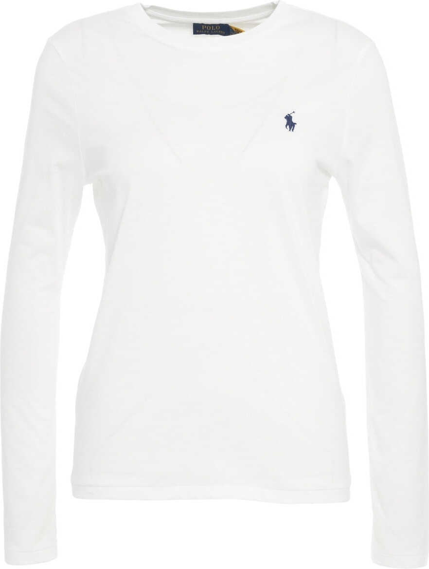 Tricouri Ralph Lauren Long sleeve shirt with logo embroidery White Femei (BM 19030480) 2