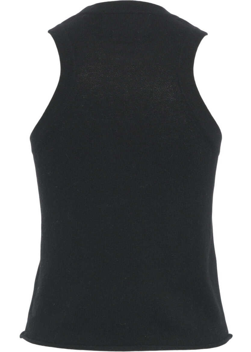 Pulovere casual CRUSH Cashmere tank top Ralph Racer Black Femei (BM 19030492) 3
