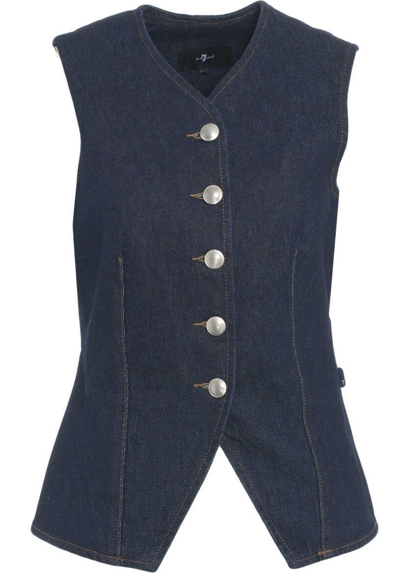 Veste 7 For All Mankind Denim vest Lady Vest Blue Femei (BM 19030501) 2