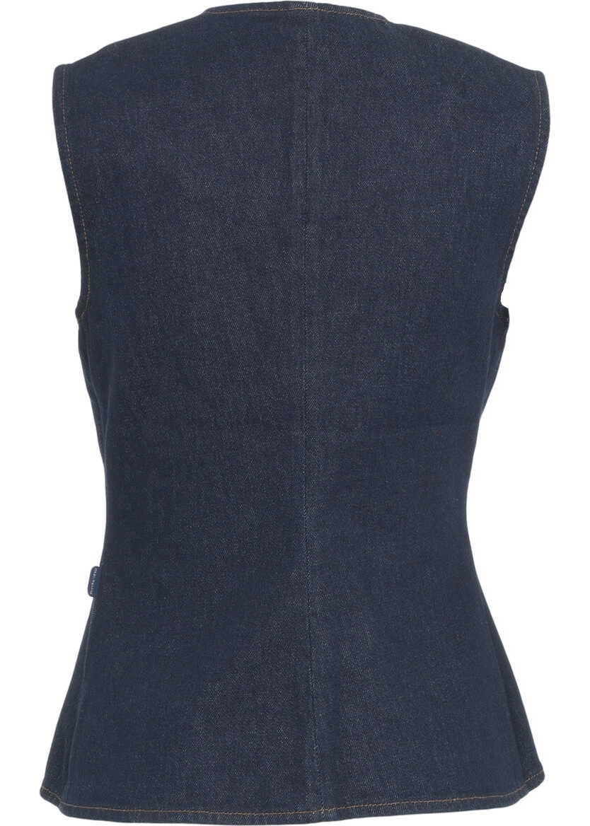 Veste 7 For All Mankind Denim vest Lady Vest Blue Femei (BM 19030501) 5