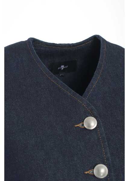 Veste 7 For All Mankind Denim vest Lady Vest Blue Femei (BM 19030501) 6