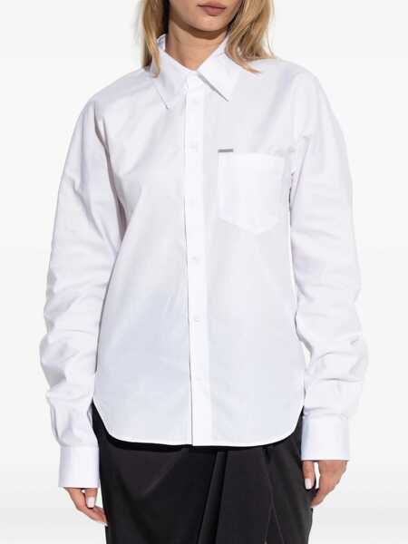 Bluze elegante DSQUARED2 Shirt with logo detail White Femei (BM 19030516) 3