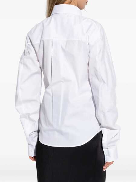 Bluze elegante DSQUARED2 Shirt with logo detail White Femei (BM 19030516) 4