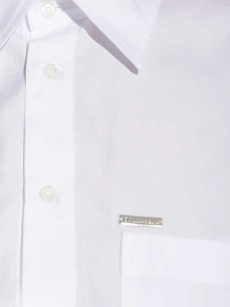Bluze elegante DSQUARED2 Shirt with logo detail White Femei (BM 19030516) 5