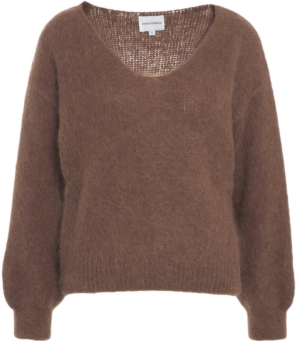 Pulovere American Dreams Alpaca sweater Milana Brown Femei (BM 19030519) 2