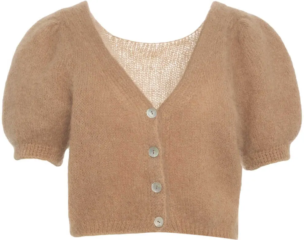 Cardigane American Dreams Short sleeve cardigan Harper Brown Femei (BM 19030525) 2