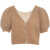 American Dreams Short sleeve cardigan 'Harper' Brown