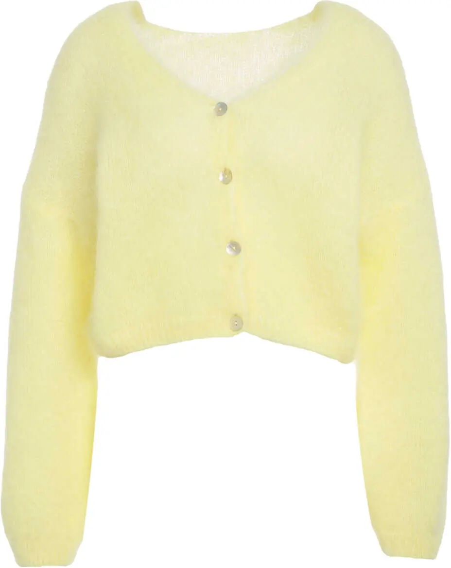 Cardigane American Dreams Mohair cardigan Cornelia Yellow Femei (BM 19030528) 2