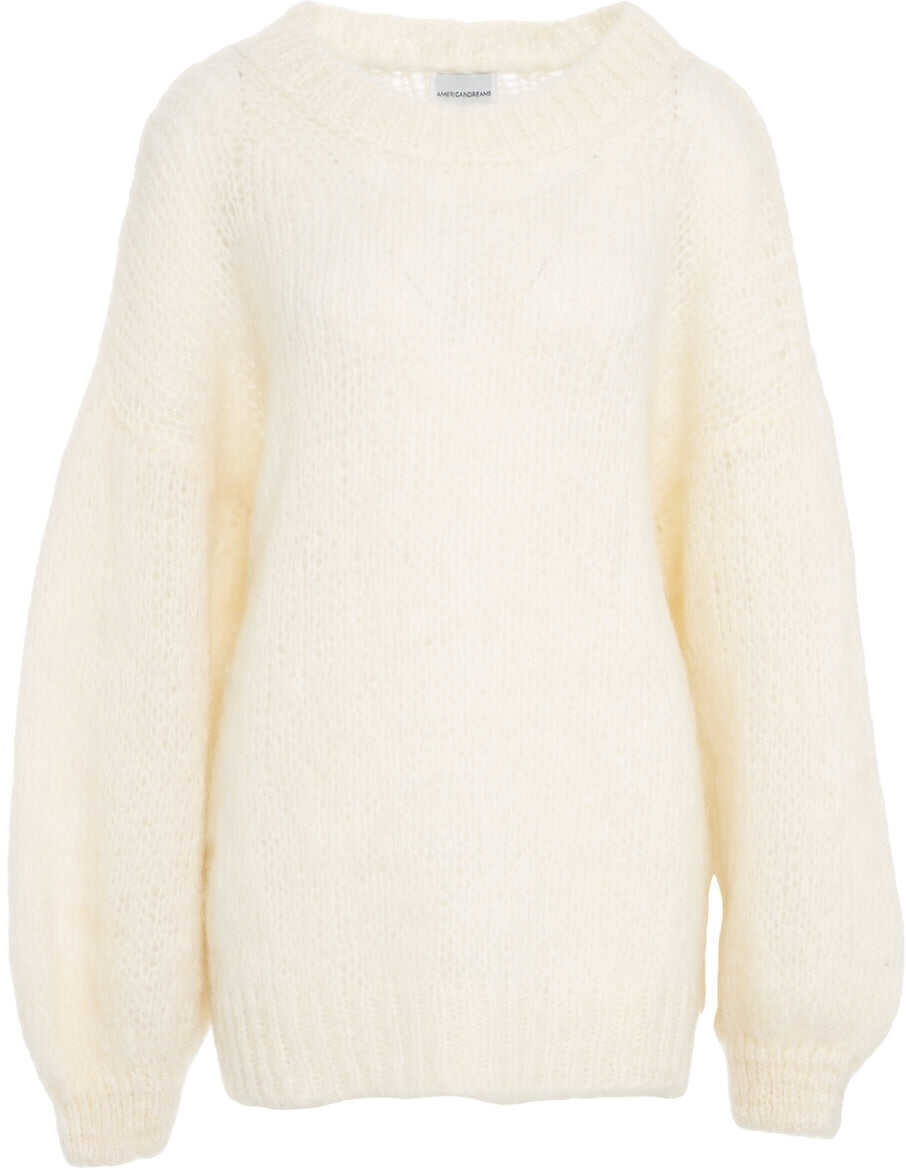 Pulovere American Dreams Oversize knit sweater Pepper White Femei (BM 19030537) 2