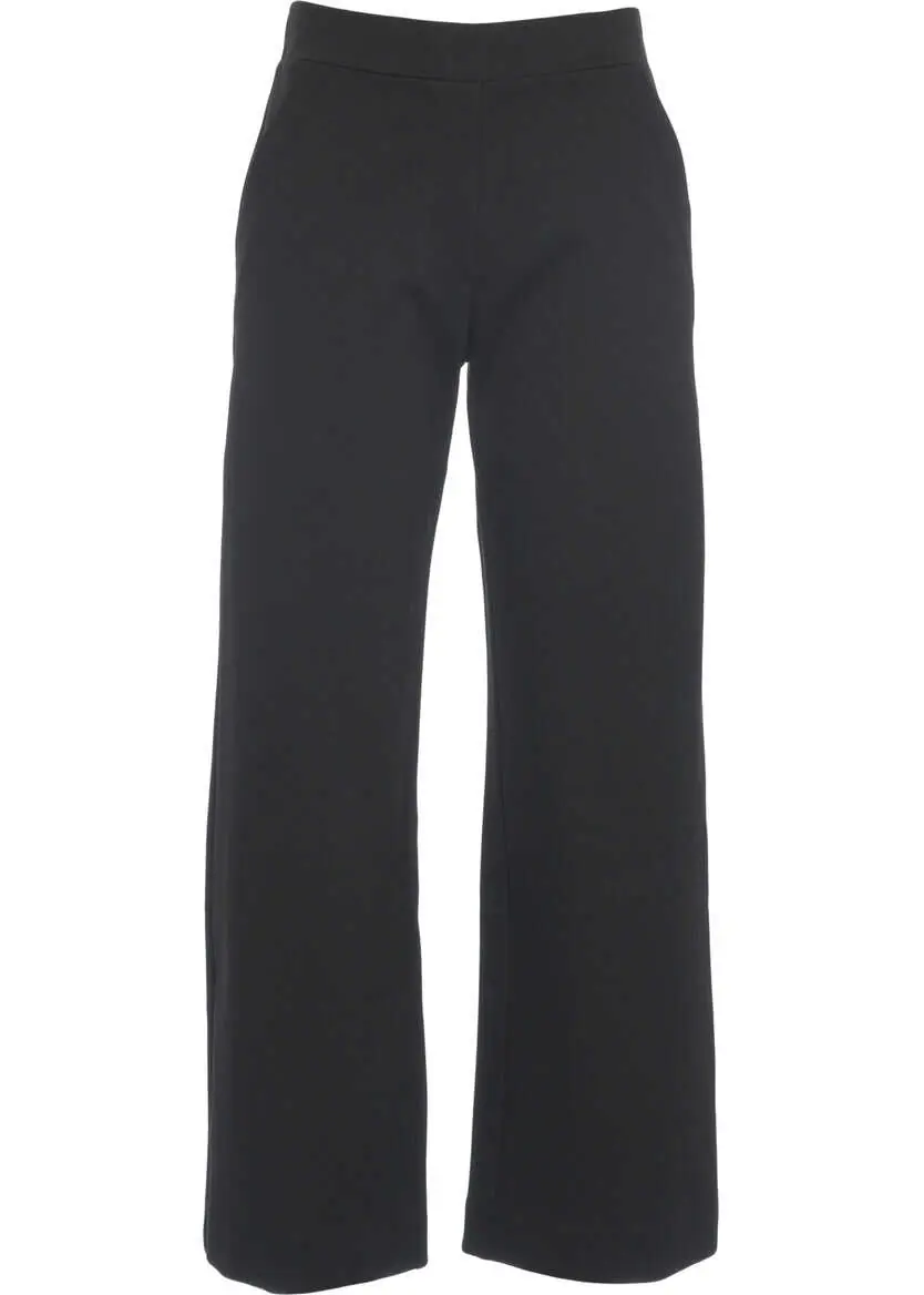 Pantaloni casual OBLO UNIQUE Palazzo pants Black Femei (BM 19030540) 2