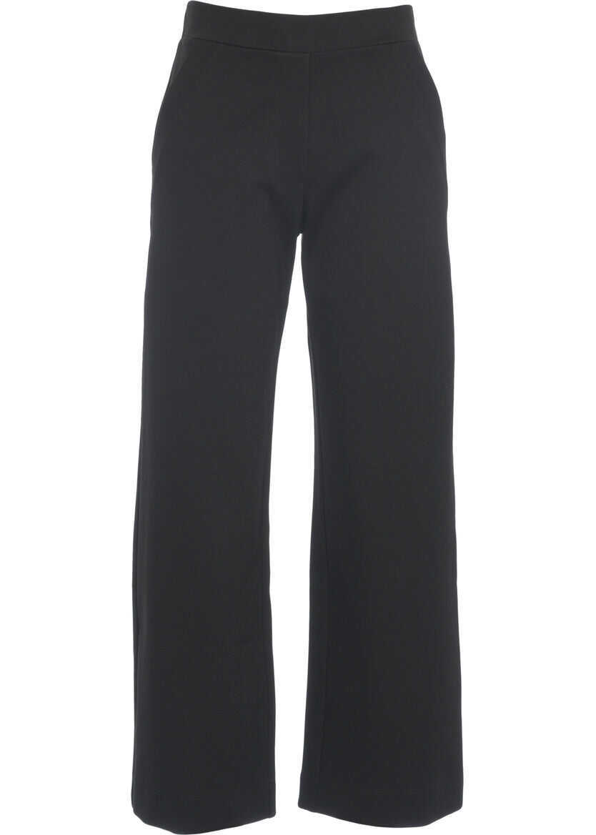 Pantaloni casual OBLO UNIQUE Palazzo pants Black Femei (BM 19030540) 1