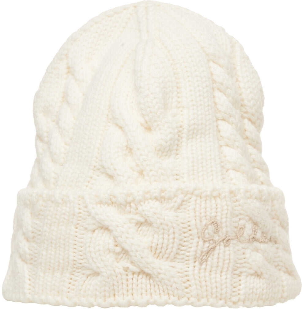 Caciuli Golden Goose Beanie with cable knit pattern Dee White Barbati (BM 19030543) 2