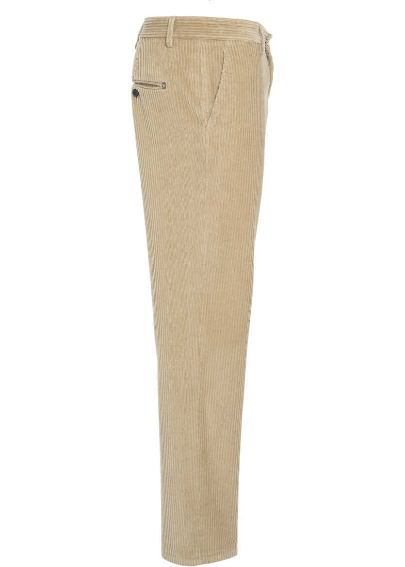 Pantaloni casual Dondup Corduroy pants Beige Barbati (BM 19030546) 4