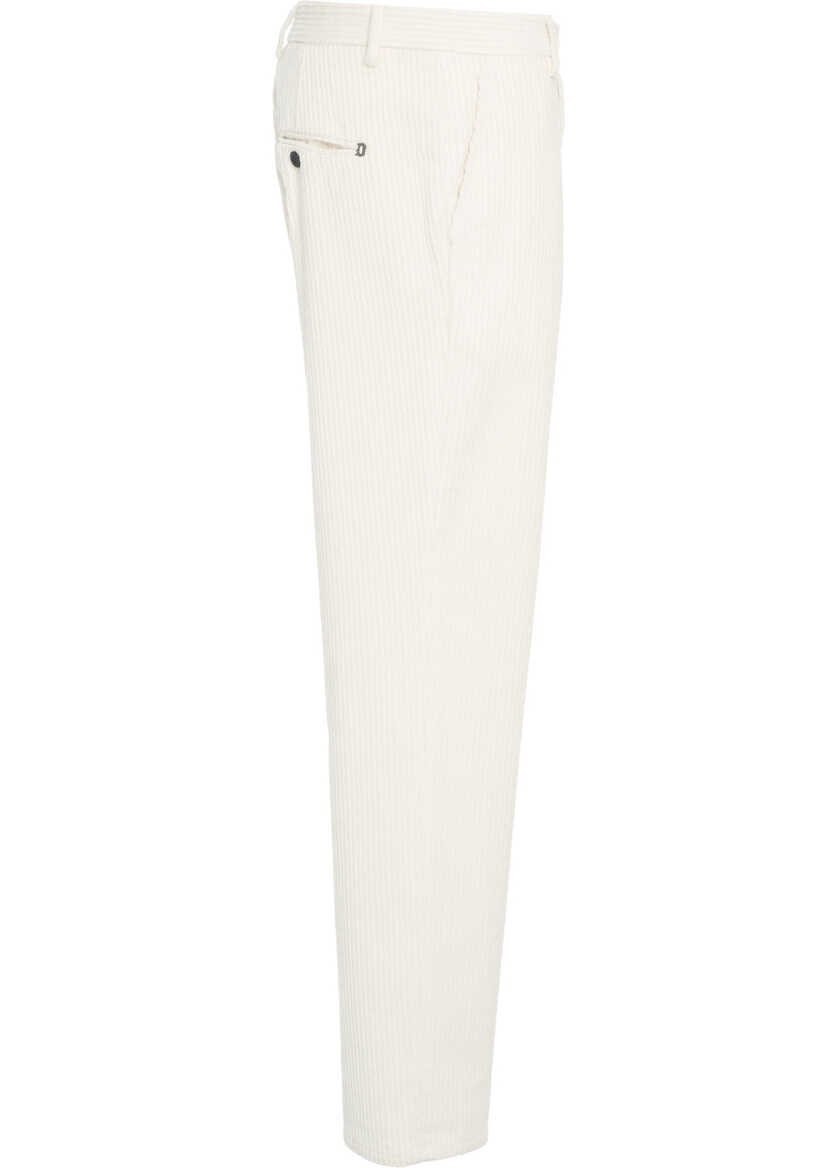 Pantaloni casual Dondup Corduroy pants White Barbati (BM 19030546) 4