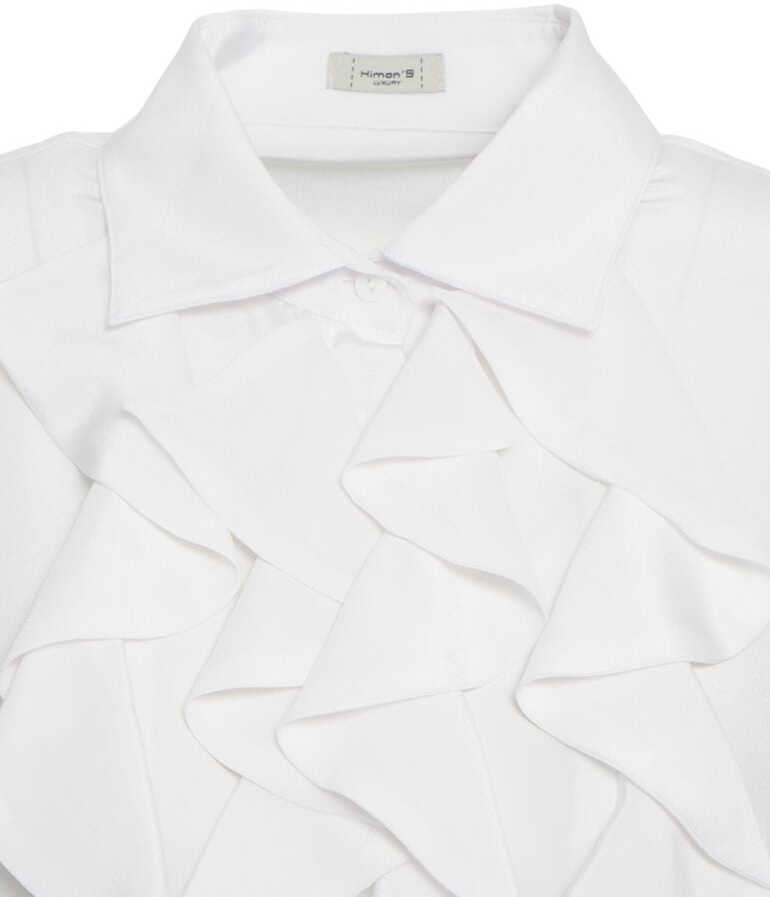 Bluze Himons Blouse with ruffle details White Femei (BM 19030549) 4