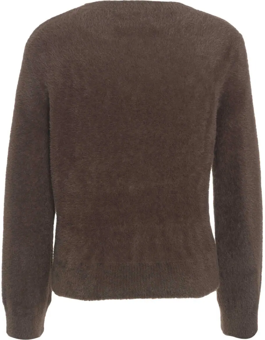 Pulovere Kaos Teddy sweater with brooch Brown Femei (BM 19030552) 3